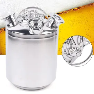 Quiltern Reinigungsbehälter 10 Liter Bierreinigungsfass Biermaschine 3-Kopf Zapfanlage Bier Cleaning Reinigungsfass für Bierzapfanlage,Edelstahl Beer Cleaning Can für Heimbrauen Hotelbar Kneipe