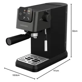 Grundig KSM 4330 schwarz mit Milchaufschäumer und abnehmbaren Wassertank