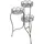 Ambiente Haus Blumenhocker 70 x 70 cm Grau