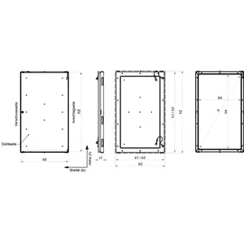 Upmann Revisionsklappe UniSpace 90 400x400mm 1xVierkant