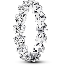 Pandora Timeless Herzreihe Ewigkeits-Ring aus Sterling Silber mit Cubic Zirkonia, Größe 56,