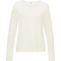 Buffalo V-Ausschnitt-Pullover Damen creme Gr.44/46