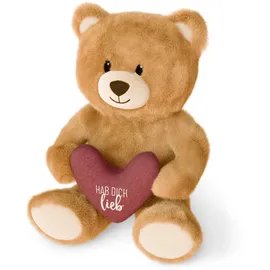 la vida GmbH Kleiner Lieblingsteddy 30 cm Braun/Weiß/Rosa