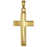 trendor Kreuzanhänger -26 mm Gold 585 / 14 Karat goldfarben