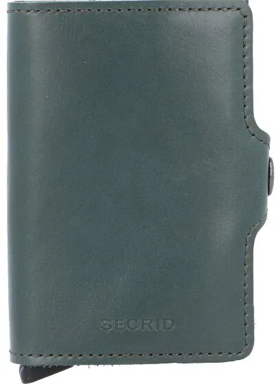 Secrid Twinwallet Original Kreditkartenetui Geldbörse RFID Leder 6,5 cm  grün