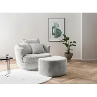 Home Affaire Hocker MAISIE Velours 47 x 45 x 53 cm Grau