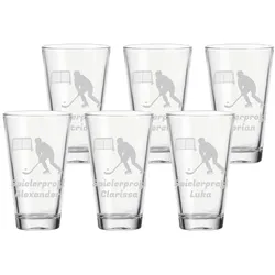 Trinkglas CIAO 300 ml Eishockey Spieler 6er Set