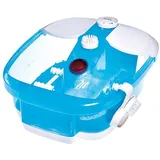 Promed FB-100 Fußsprudelbad, Fußbad mit Sprudel- und Vibrationsmassage, Rotlichtfeld, Warmhaltefunktion inkl. 3 Pediküreaufsätze, Fußpflege/Fuss Spa, geeignet bis Schuhgröße 46
