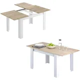 Dmora Dilici 140/190 x 78 x 90 cm Eiche/weiß