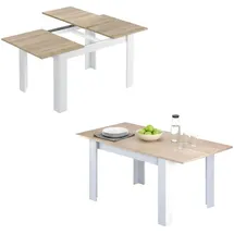 Dmora Dilici 140/190 x 78 x 90 cm Eiche/weiß