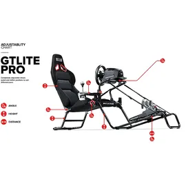 Next Level Racing GT Lite Pro Rennsimulationssitz Schwarz Universal
