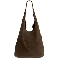 CASPAR Modell No.767 Shopper Wildleder Dunkelbraun
