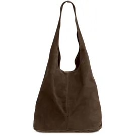 CASPAR Modell No.767 Shopper Wildleder Dunkelbraun