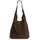 CASPAR Modell No.767 Shopper Wildleder Dunkelbraun