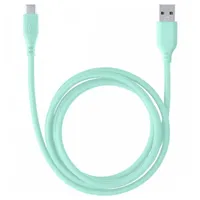 Cellular Line Cellularline Soft Cable USB-A to USB-C 1.20m grün (USBDATASOFTUSBCG)