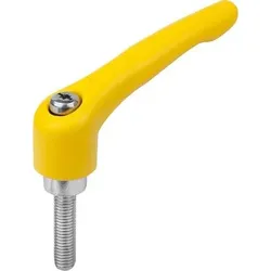 KLEMMHEBEL GR.0 M04X20, ZINK GELB RAL1021 STRUKTURMATT, KOMP:STAHL BLAU-PASSIVIERT