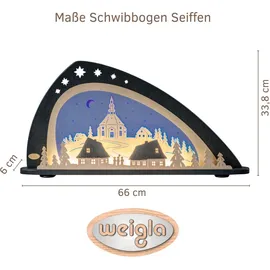 Weigla LED Schwibbogen/Lichterbogen"Seiffen" Erzgebirge garantiert