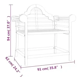 vidaXL Gartenstühle 91 x 62 x 94 cm teak 2er Set