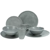 CreaTable Sofia STONE, Grau, 8-teilig,