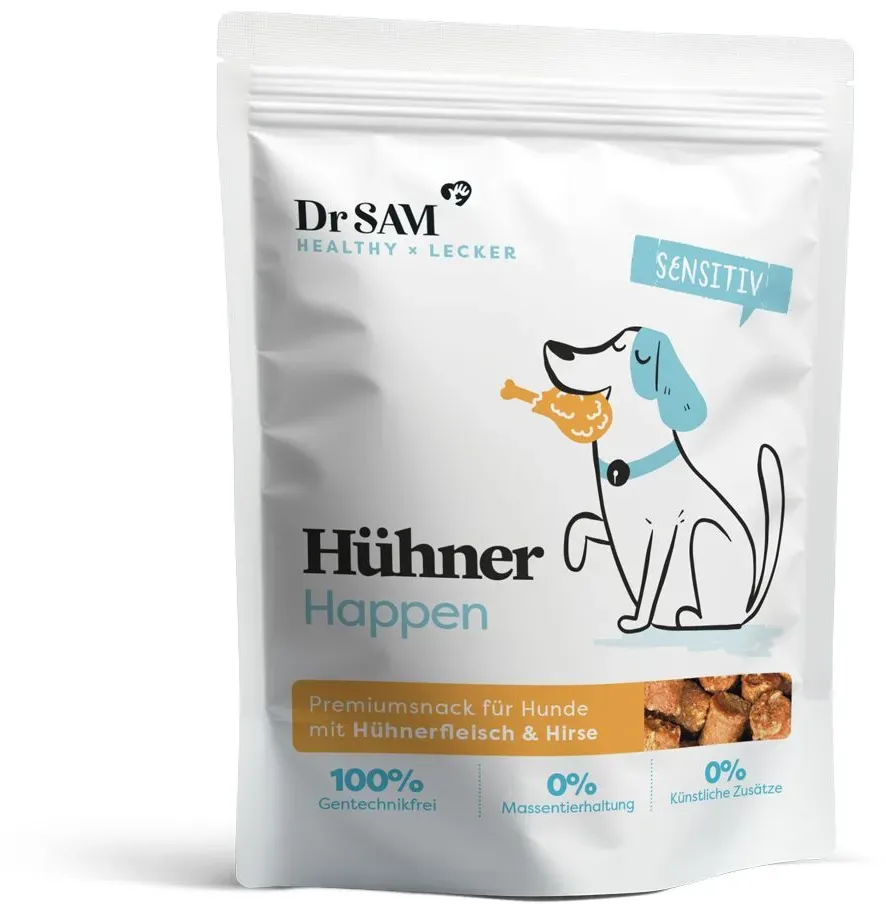 Dr. SAM Hühner Happen - Snacks für deinen Hund Beutel 150 g