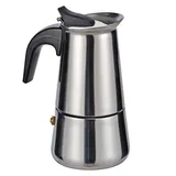 Hi Haushalt International Espressokocher Espressokanne Espresso Kaffe Kocher Camping 2 Tassen grau No Size
