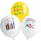 amscan® Luftballons Schulstart ABC bunt, 6 St.