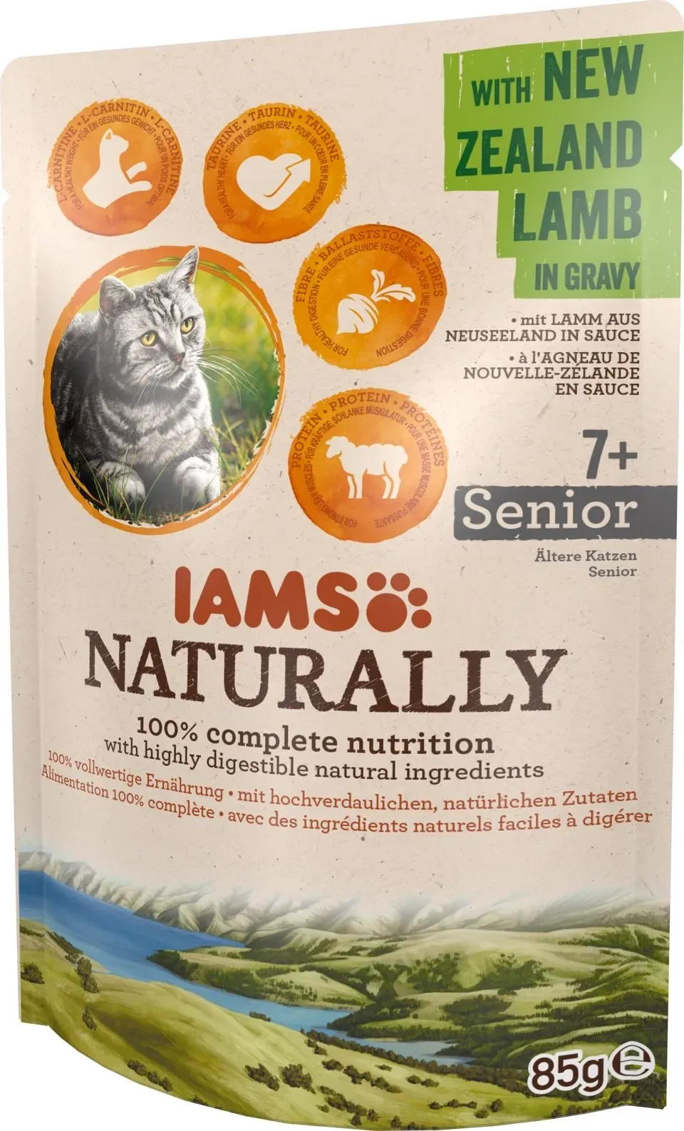 IAMS Naturally Senior mit Lamm aus Neuseeland in Sauce 85g
