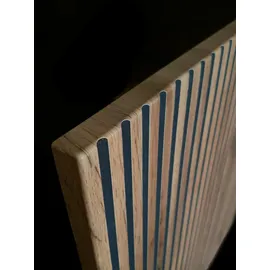 bettso Nachttisch, SENTINO / Schwarz, Graphit Eiche wotan - Schwarz