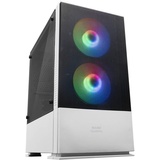 Mars Gaming MCZW, Premium-Kompakt-PC-Gehäuse, MicroATX, Panel + Front Mesh, Weiß