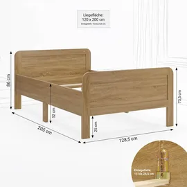 Homestyle4u 120 x 200 cm Braun