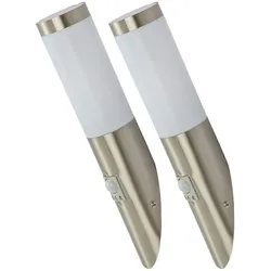 2er Set Wand Leuchte Außen Lampe Edelstahl Bewegungsmelder Garten Eingang Licht