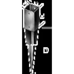 Einschlagbodenhülse tzn 71x900 Stärke 2,0mm