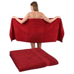 Betz Saunatuch 2-teiliges Saunahandtuch-Set PREMIUM 70 x 200cm, 100% Baumwolle (2-St) rot