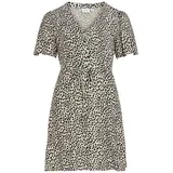 VILA Minikleid Sommerkleid Beige/Schwarz 36