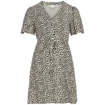 VILA Minikleid Sommerkleid Beige/Schwarz 36