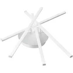 Gea Luce Moderne LED-Deckenleuchte Tullia 40W 2200lm natürliches Licht 4000K, weißes geometrisches Design, Aluminium und Silikon, IP20, integrierte LED