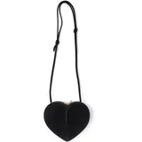 COLLEZIONE ALESSANDRO Umhängetasche Herz aus echtem Wildleder von collezione alessandro - schwarz