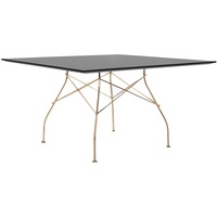 Kartell Glossy Tisch quadratisch gold lackiert / schwarz