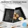 ICQN 42.2 x 37 cm Backbleche & Gitter Set, 3 cm Tief Emailliert Fettpfanne und Verchromt Backofenrost für Backofen & Herd, Kratzfest & Rostfrei, 422 x 375 x 30 mm, Schwarz