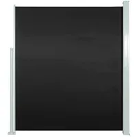 vidaXL Seitenmarkise 160 x 500 cm Schwarz Polyester