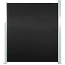 vidaXL Seitenmarkise 160 x 500 cm Schwarz Polyester
