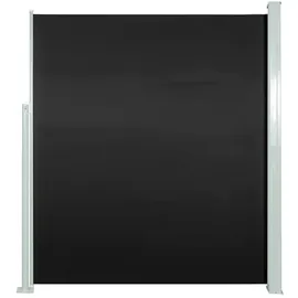vidaXL Seitenmarkise 160 x 500 cm Schwarz Polyester