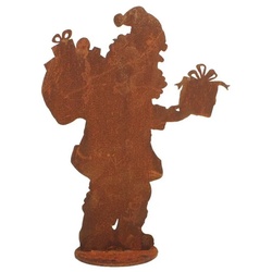 440s Gartenfigur 440s Rost-Nikolaus auf Platte, (Stück) braun