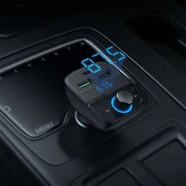 UGREEN Fm Transmitter Mp3 Autoladegerät 3x Usb Tf Microsd Schwarz