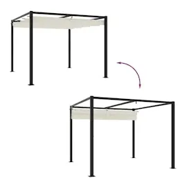 vidaXL Gartenpavillon 3 x 3 m Creme