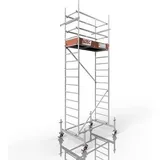 Altec Gerüst Rollfix 500, Arbeitshöhe 5m, Standardtraverse mit höhenverstellbaren Ø 150mm Rollen
