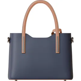KMISSO 30637 Henkeltasche Leder Blu/Cuoio
