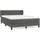 vidaXL Boxspringbett mit Matratze Dunkelgrau 140x200 cm Samt