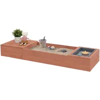 Muddy Buddy Sandkasten Space Saver mit Matschwanne und Staufach rosa