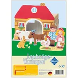 Peter Bausch GmbH & Co. KG PEBARO 350/3S - Laubsägevorlage Bauernhof I, 4 Platten, Größe DIN A4